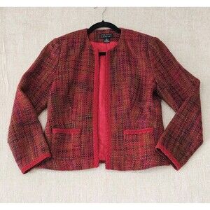 Vintage Spenser Jeremy Womens Medium Tweed Reds Blazers Suit Jackets Multicolor